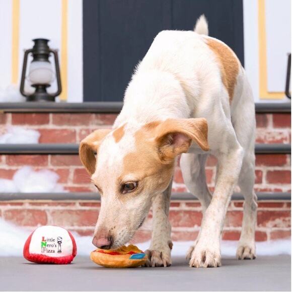 BARK Home Alone Size XS/S Little Nero’s Pizza Set 2 Mini Dog Toys Squeak Crinkle - Picture 2 of 5